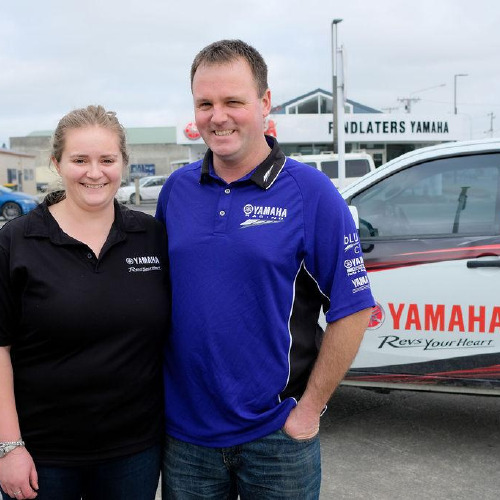 Jordan and Alistair owners at Findlaters Yamaha
